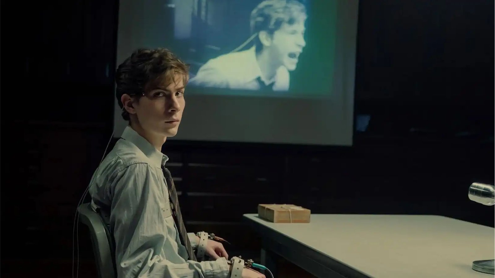 Ted Kaczynski in study room in Unabomber
